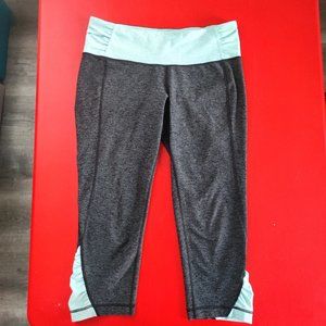 Under Armour leggings grey turquoise  woman's size M